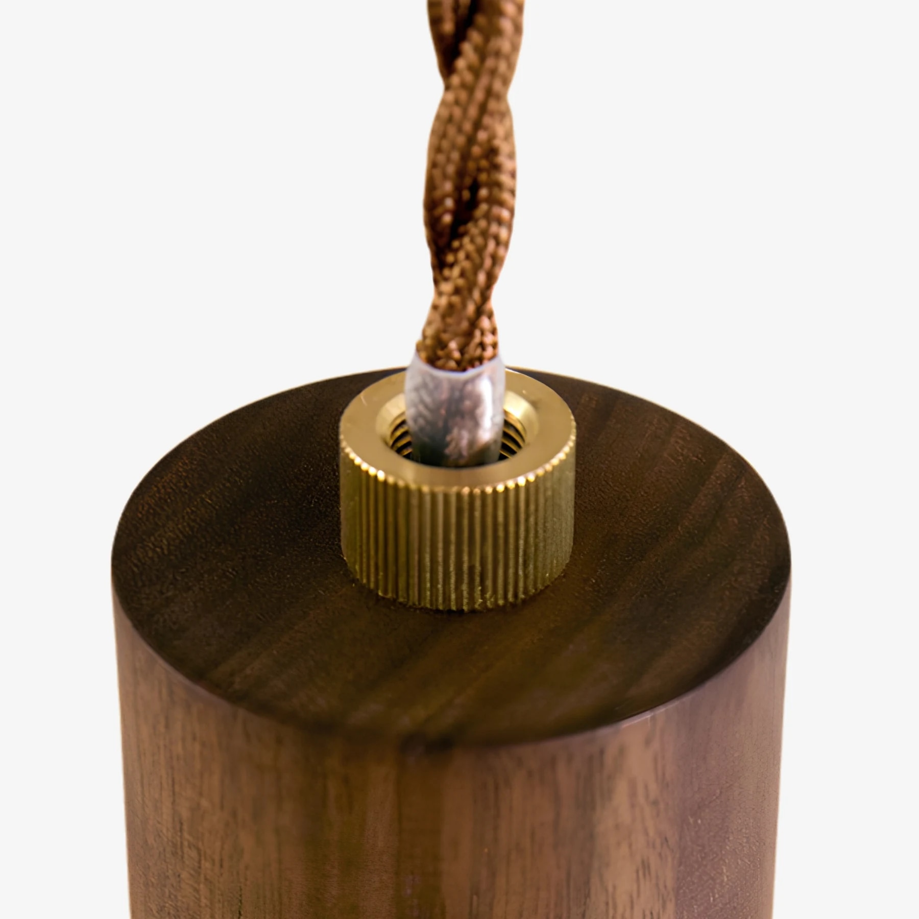 Wood socket and twisted cord detail