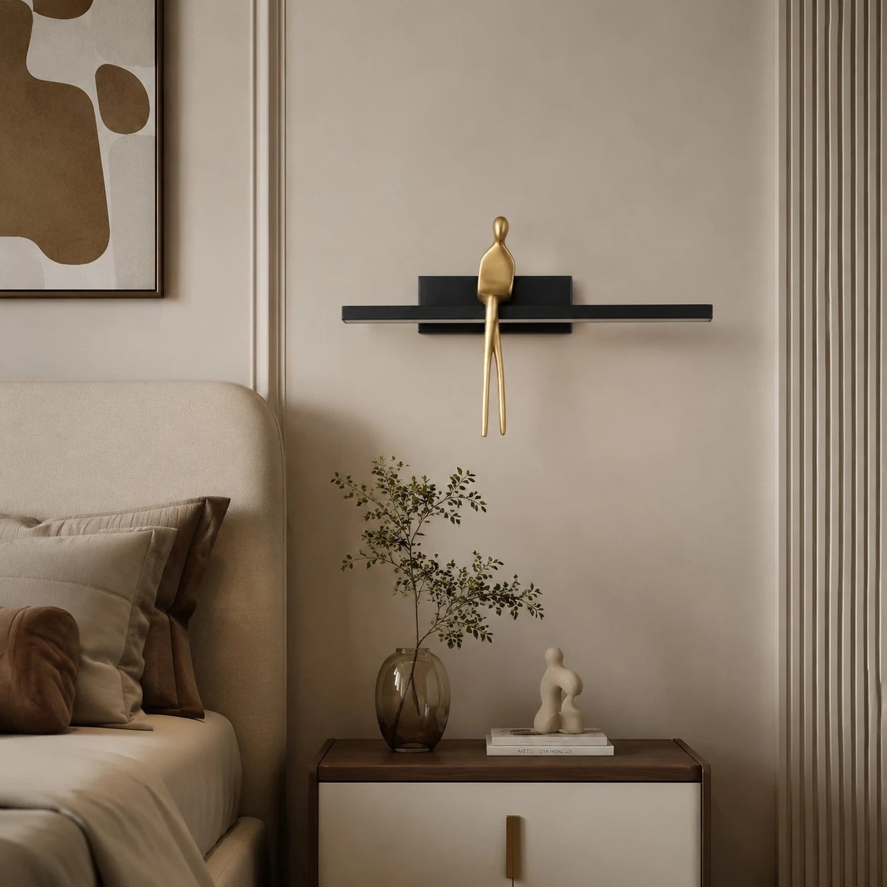 scene: bedside wall, copper matte black